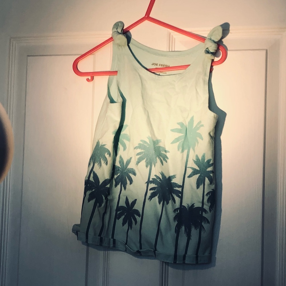 Joe fresh palm tree tank top